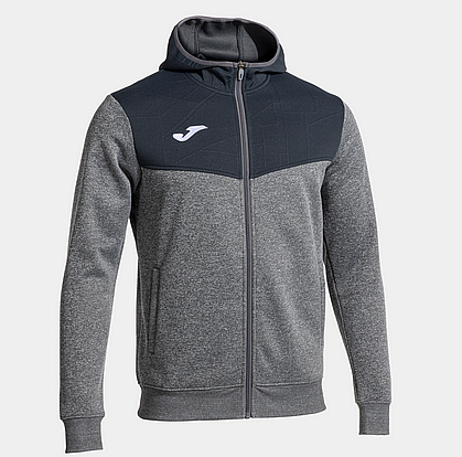CAMPUS STREET ZIP-UP HOODIE MELANGE GREY-Pánská mikina
