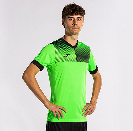 ECO SUPERNOVA SHORT SLEEVE T-SHIRT FLUOR GREEN BLACK-Pánské tenisové triko