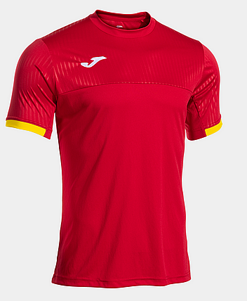 MONTREAL SHORT SLEEVE T-SHIRT RED YELLOW-Pánské tenisové triko