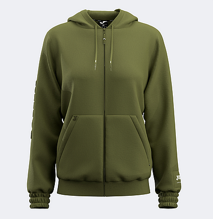 URBAN STREET ZIP-UP HOODIE GREEN-Dámská mikina