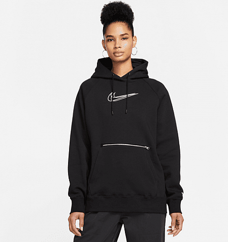 W NSW PO HOODIE OS BB FLC PRNT-Dámská volnočasová mikina