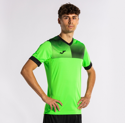ECO SUPERNOVA SHORT SLEEVE T-SHIRT FLUOR GREEN BLACK-Pánské tenisové triko