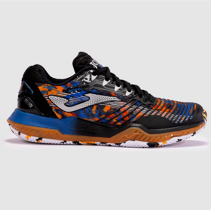 Joma POINT MEN 2401 NEGRO NARANJA-Pánské tenisové antukové boty