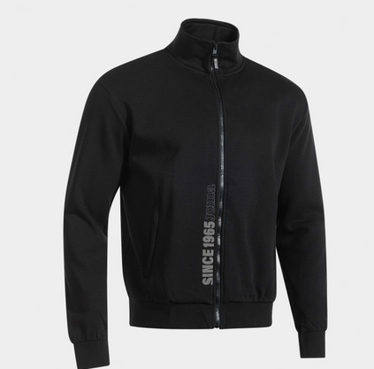 MIMETIC FULL ZIP SWEATSHIRT BLACK-Pánská mikina