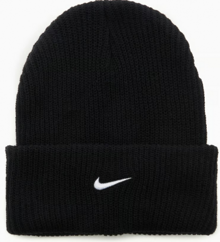 Nike Peak Beanie Swoosh F24 Black Cuff-Pánská zimní čepice