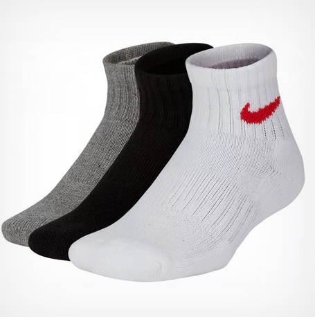 Nike PERFORMANCE CUSHIONED QUARTER TRAINING SOCKS-Juniorské ponožky