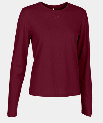 ORGANIC LONG SLEEVE T-SHIRT BURGUNDY-Dámské triko