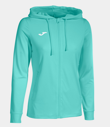 SCULPTURE II ZIP-UP HOODIE TURQUOISE-Dívčí mikina