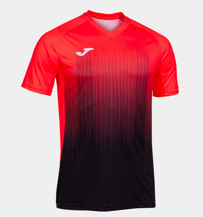 TIGER IV SHORT SLEEVE T-SHIRT BLACK FLUOR CORAL-Chlapecké triko