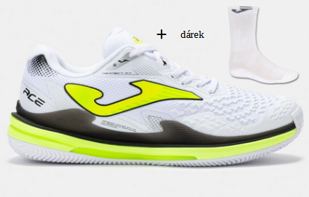 ACE MEN 2402 WHITE-Pánské tenisové antukové boty