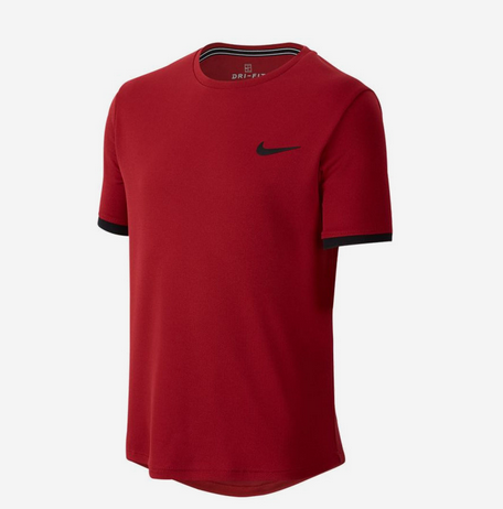 B NKCT DRY TOP SS-Chlapecké triko vínové