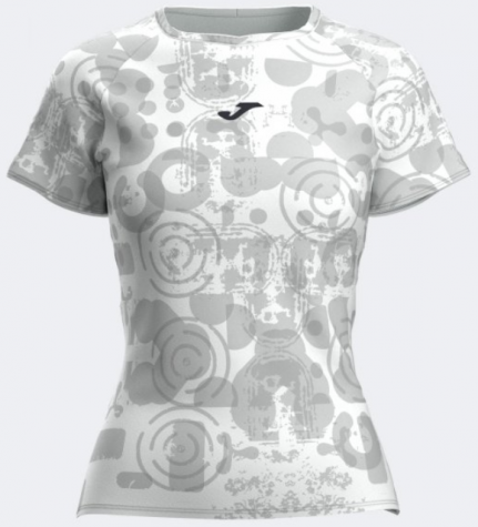 SHORT SLEEVE T-SHIRT CHALLENGE WHITE-Dámské tenisové triko bílo-šedé
