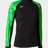 ELITE IX SWEATSHIRT BLACK FLUOR GREEN-Dámské triko