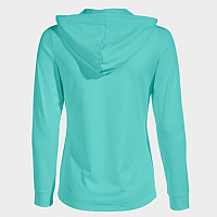 SCULPTURE II ZIP-UP HOODIE TURQUOISE-Dámská mikina