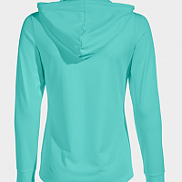 SCULPTURE II ZIP-UP HOODIE TURQUOISE-Dívčí mikina