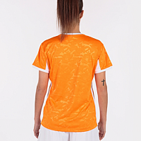 TOLETUM II T-SHIRT ORANGE-WHITE S/S-Dámské triko