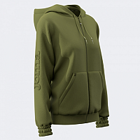 URBAN STREET ZIP-UP HOODIE GREEN-Dámská mikina
